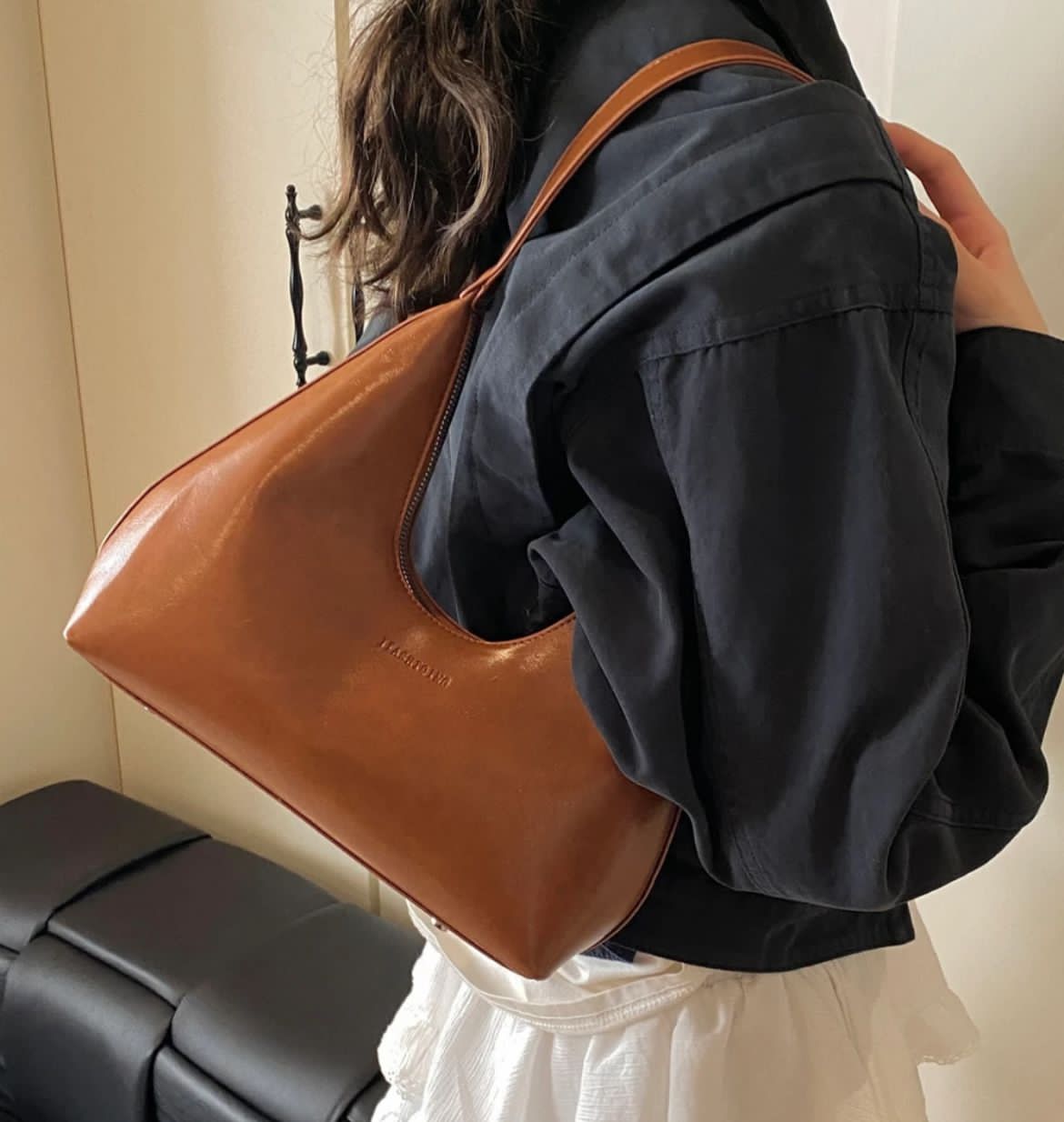 Brown Leather Shoulder Bag