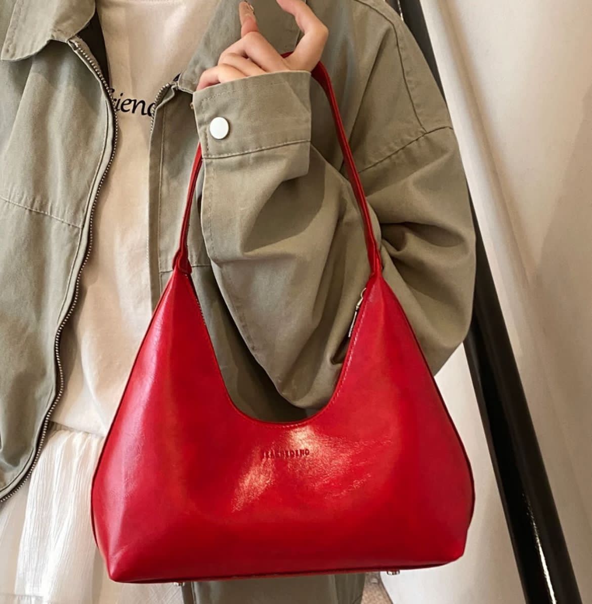 Vibrant Red Shoulder Bag