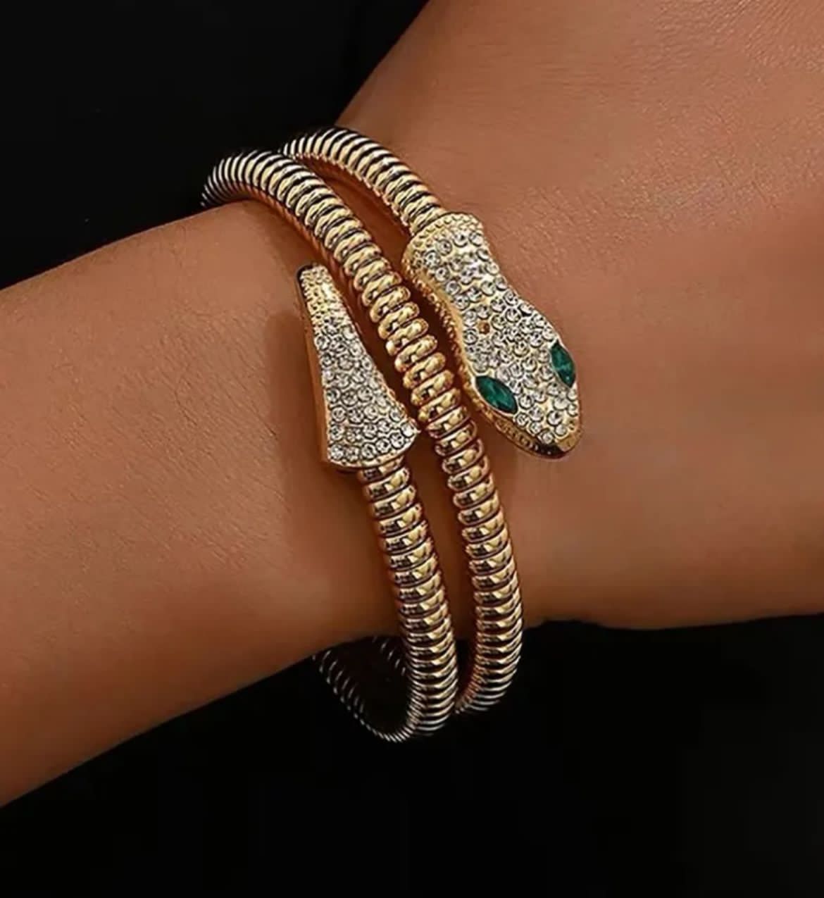 Gold snake bracelet