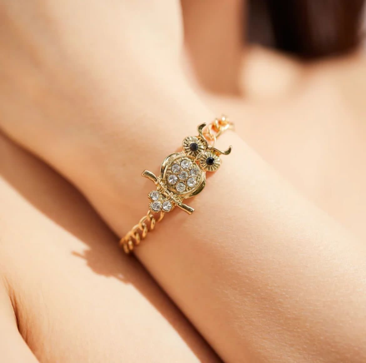 Owl charm bracelet
