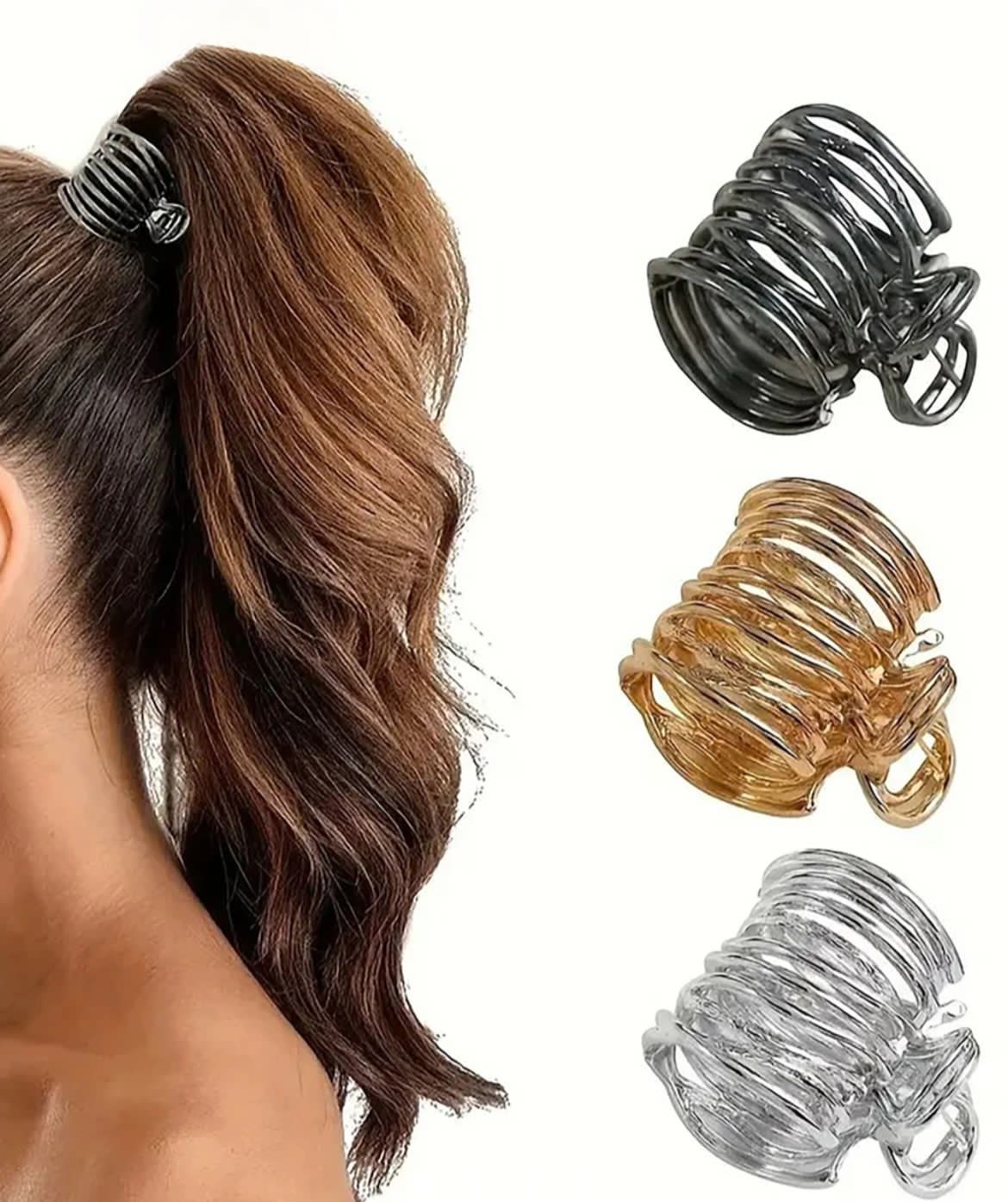 Marbled Flower Claw Clips