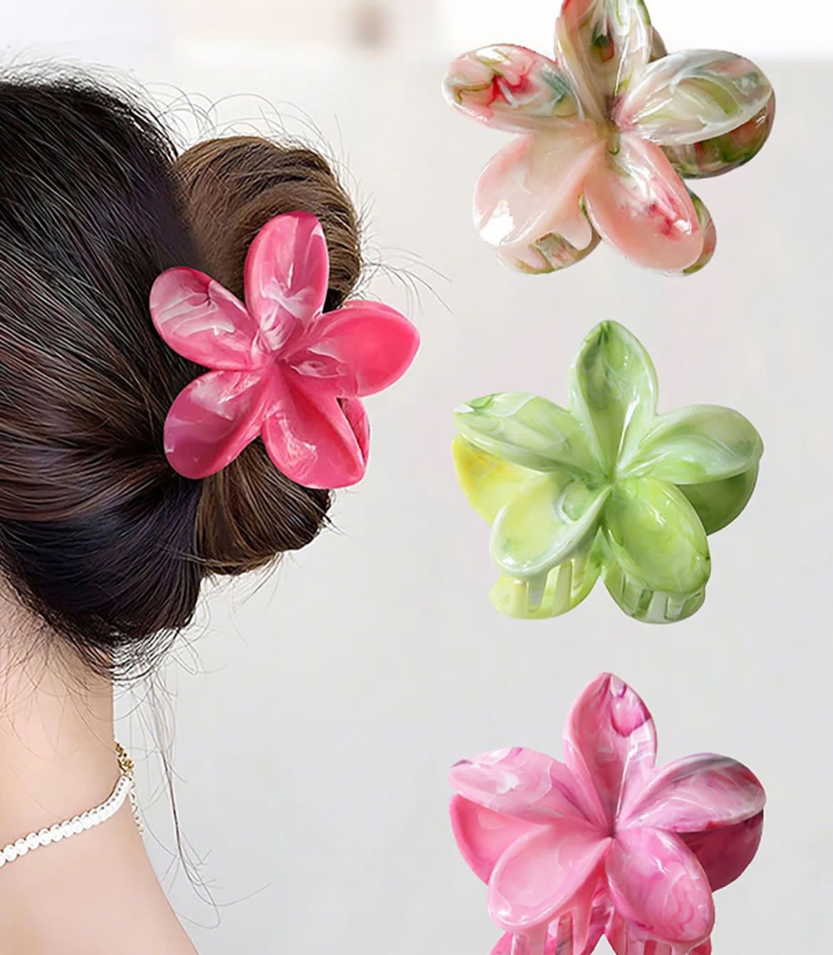 Yellow Flower Clip Set