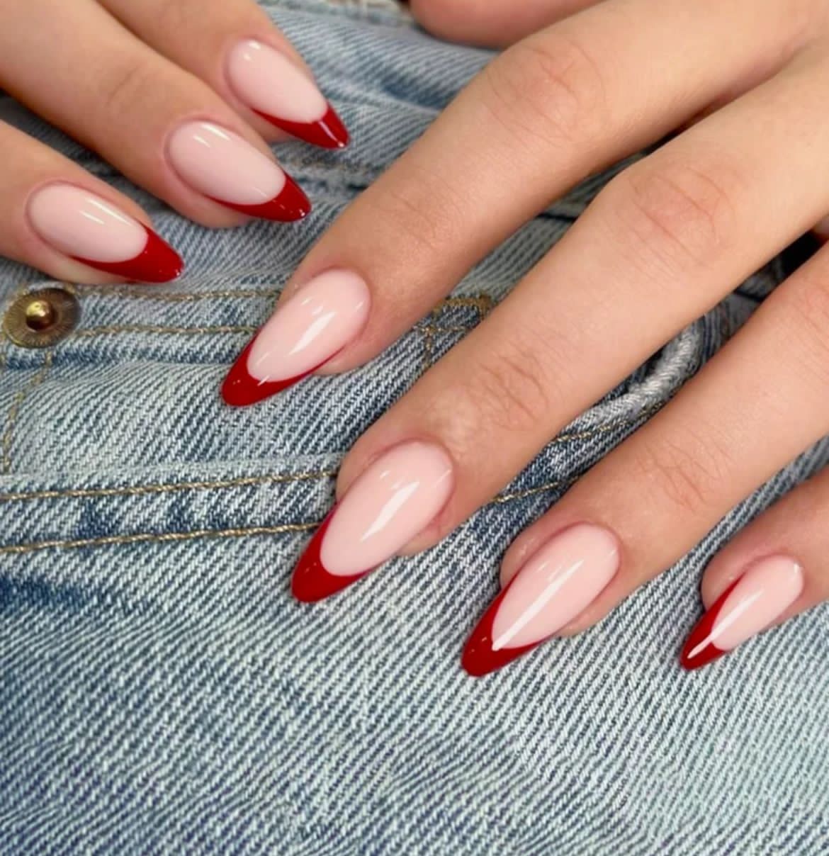 Red French Tips
