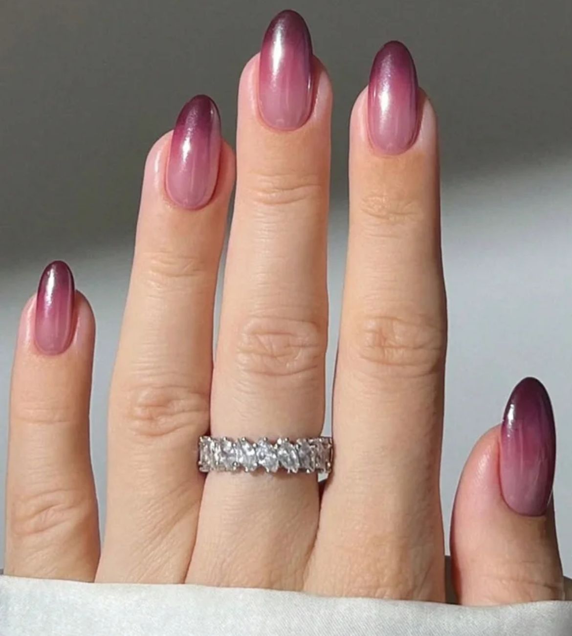 Purple Ombre Glow Nails