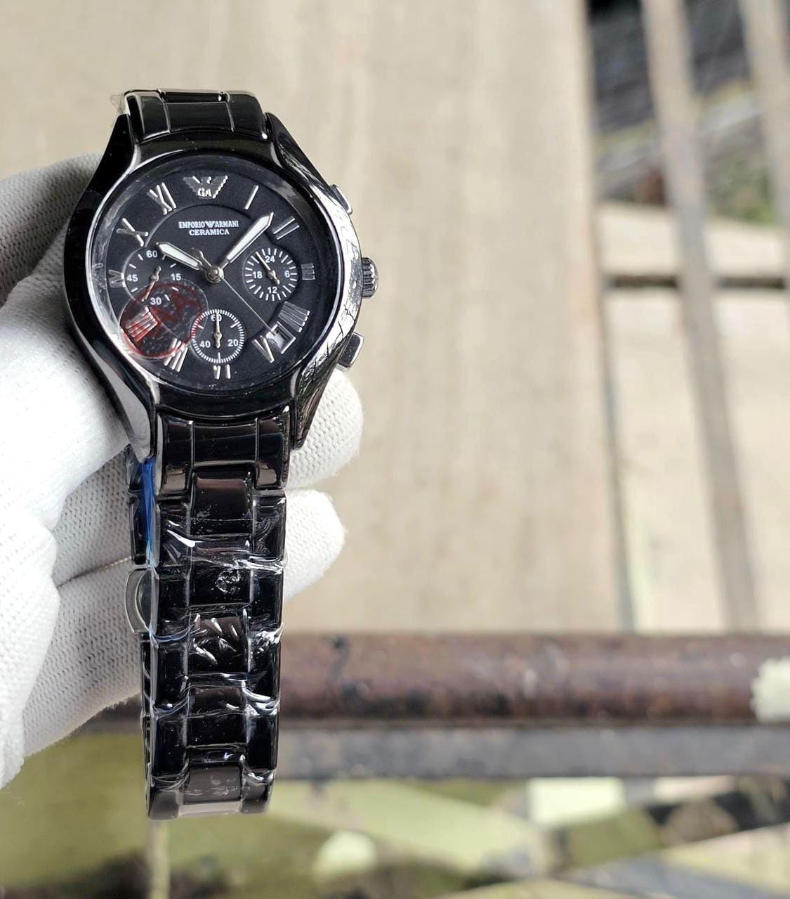 Black Armani Ceramic Watch